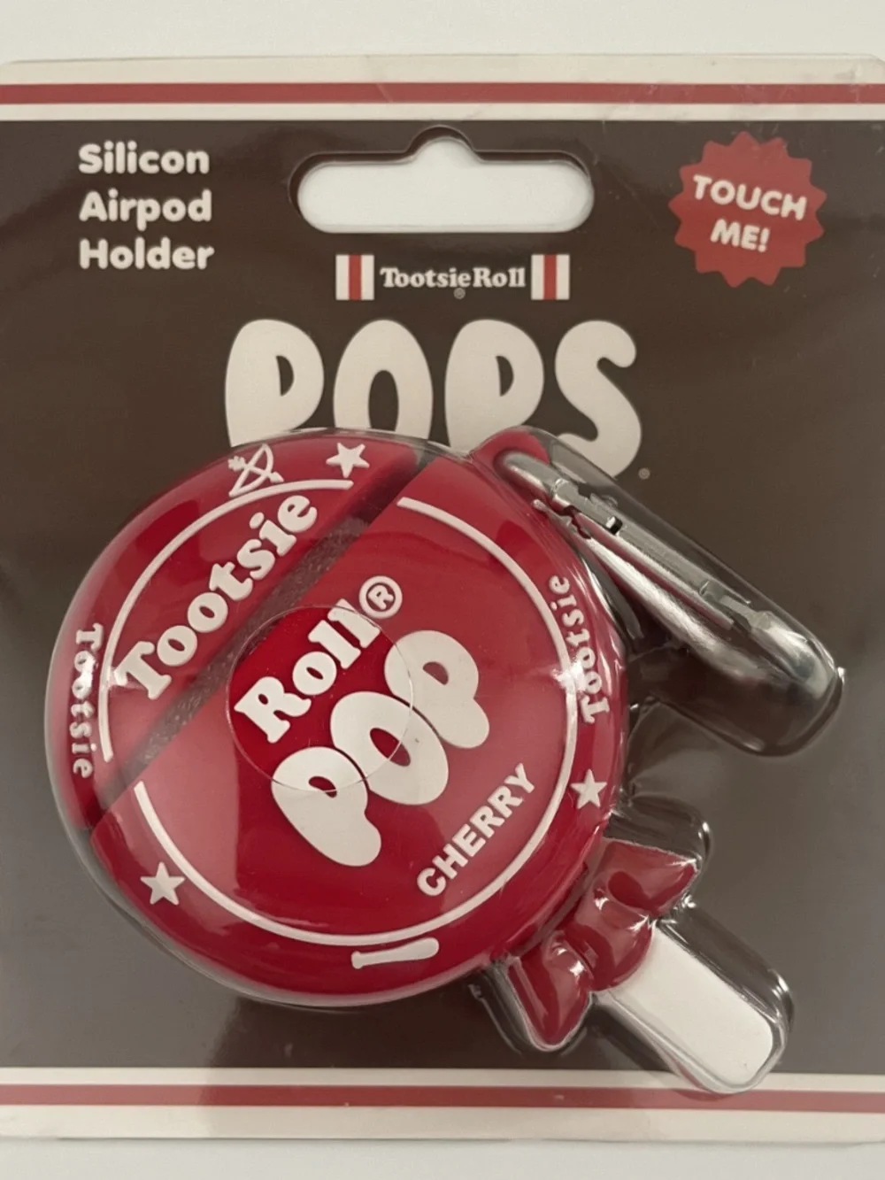 NEW Tootsie Roll Pop Cherry Silicone AirPods Case Holder Red Sealed